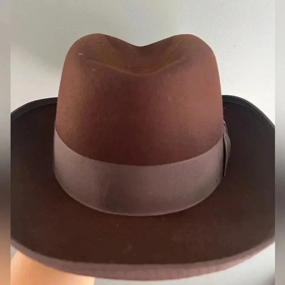 100 % Wool Designer Collection Fedora Godfather Brown Hat - Picture 6 of 10